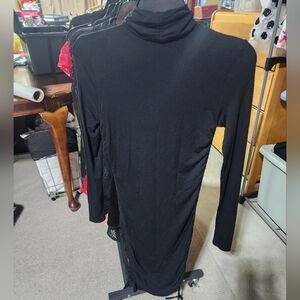 Black Long Sleeve Turtleneck Top